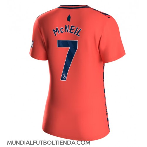 Camiseta Everton Dwight McNeil #7 Segunda Equipación Replica 2023-24 para mujer mangas cortas